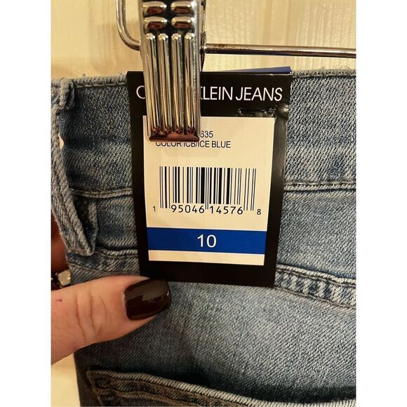 Calvin Klein High Rise Skinny Jeans in Ice Blue sz 10 NWT - Picture 8 of 12